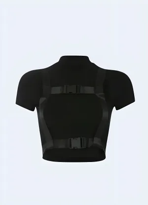 Techwear Buckle Crop Top