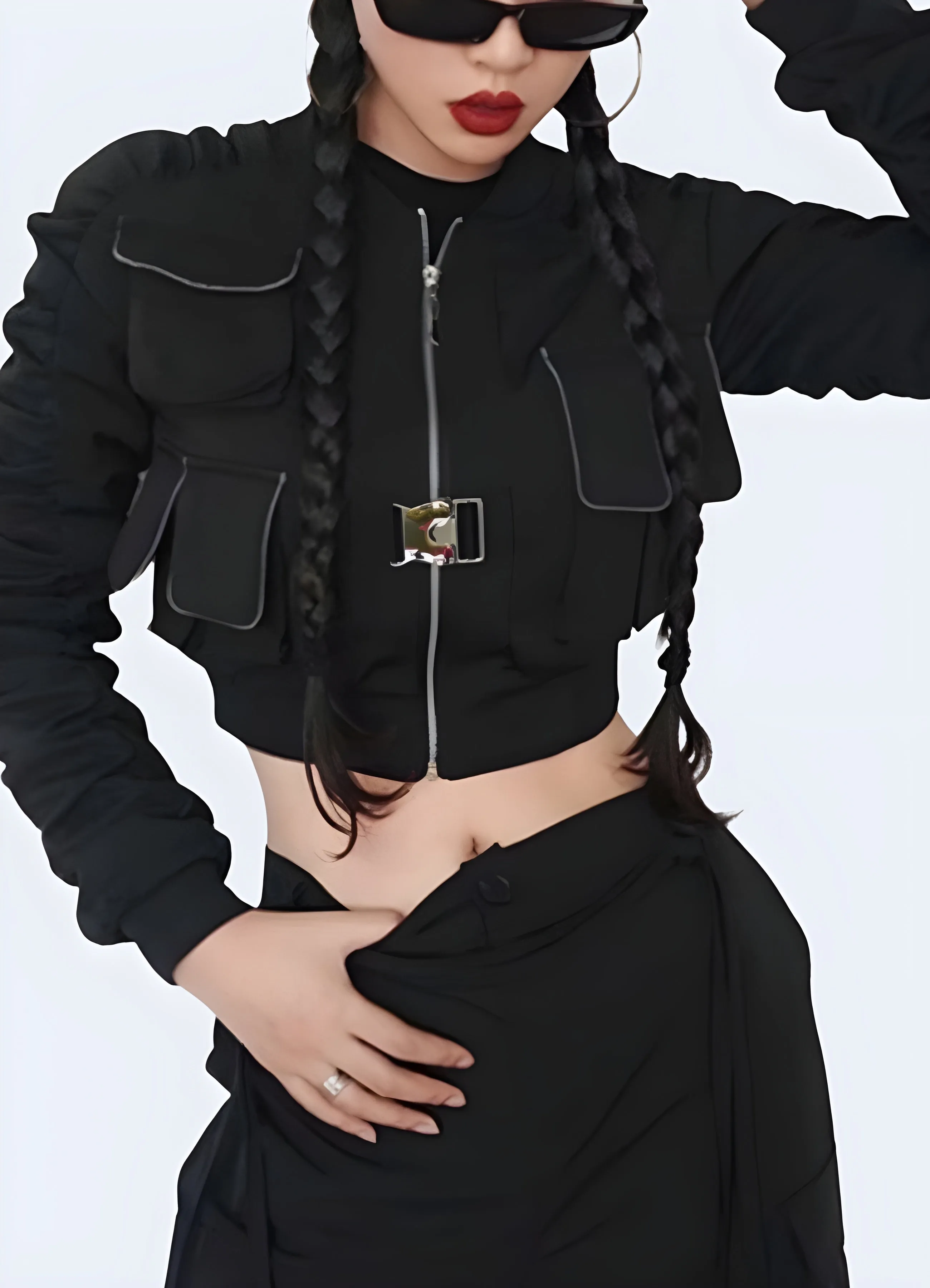 Techwear Crop Jacket Women's