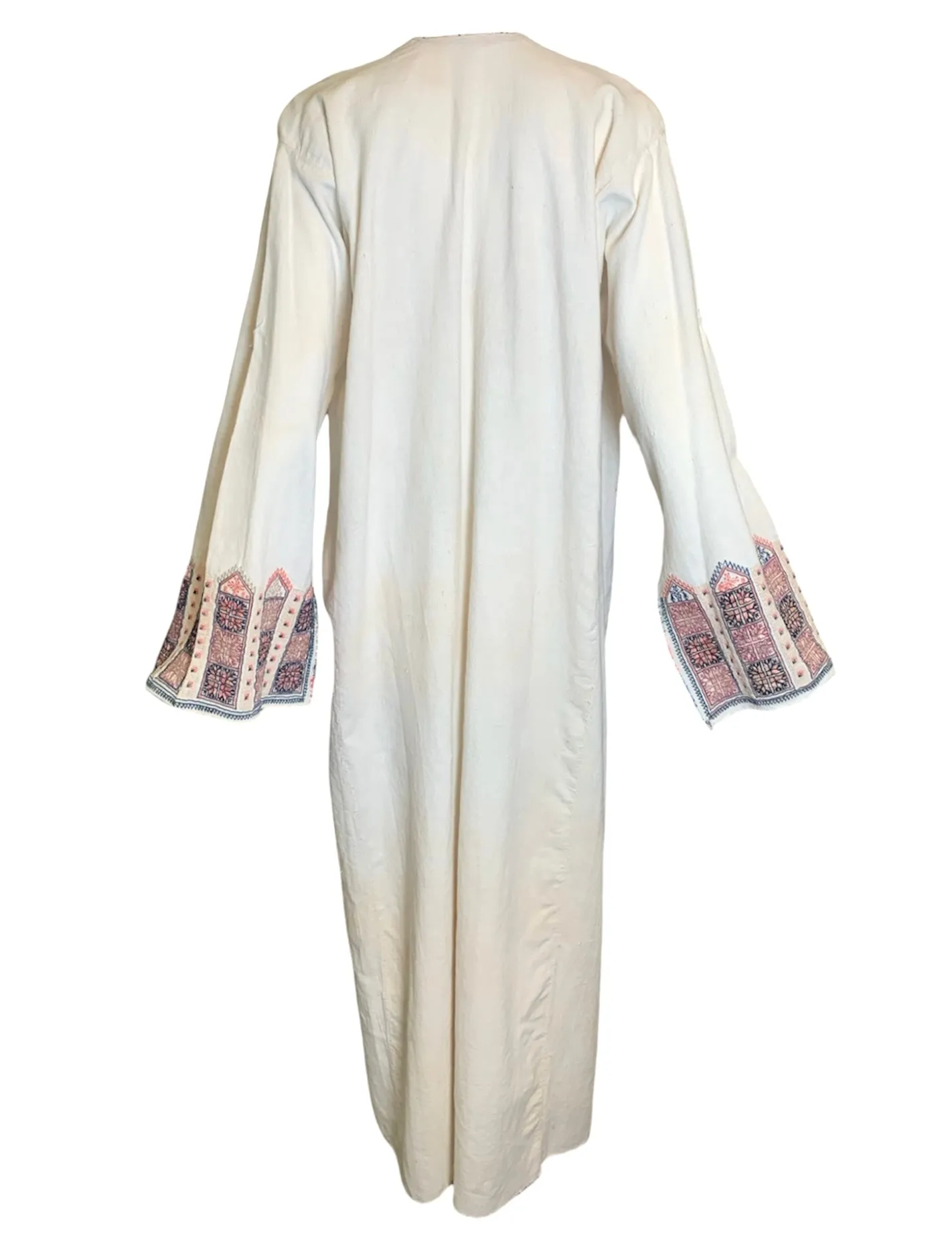 Traditional Syrian Mid 20th Century Hand Embroidered Full Length Tunic