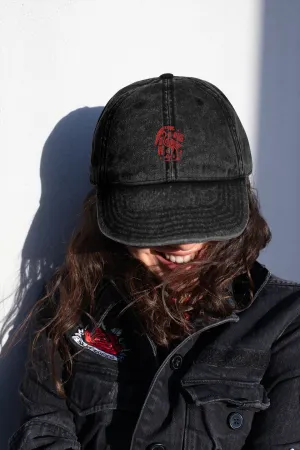Tribal Ibis Embroidered Cotton Twill Cap