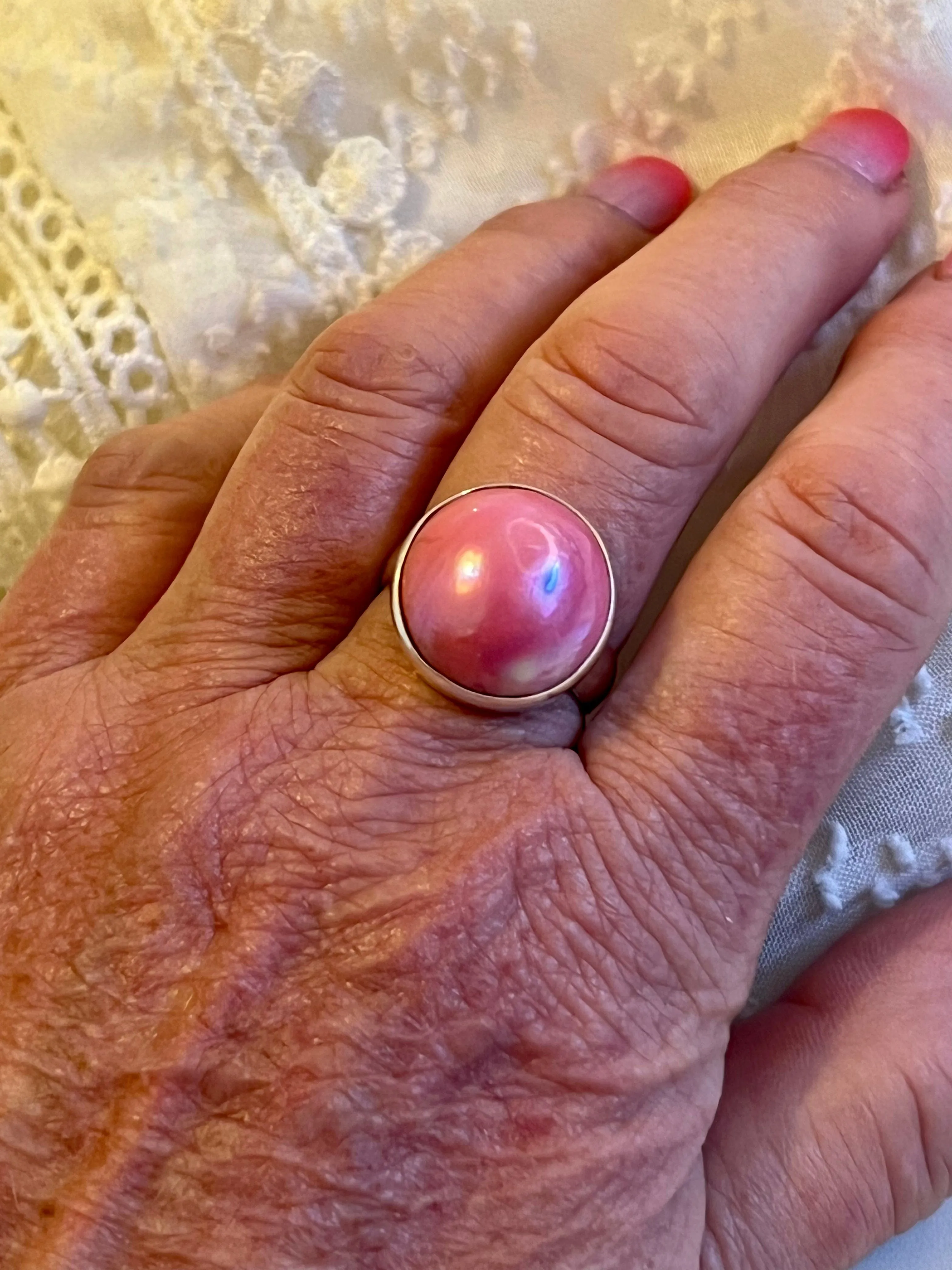 Under The Sun Pink Pearl Ring
