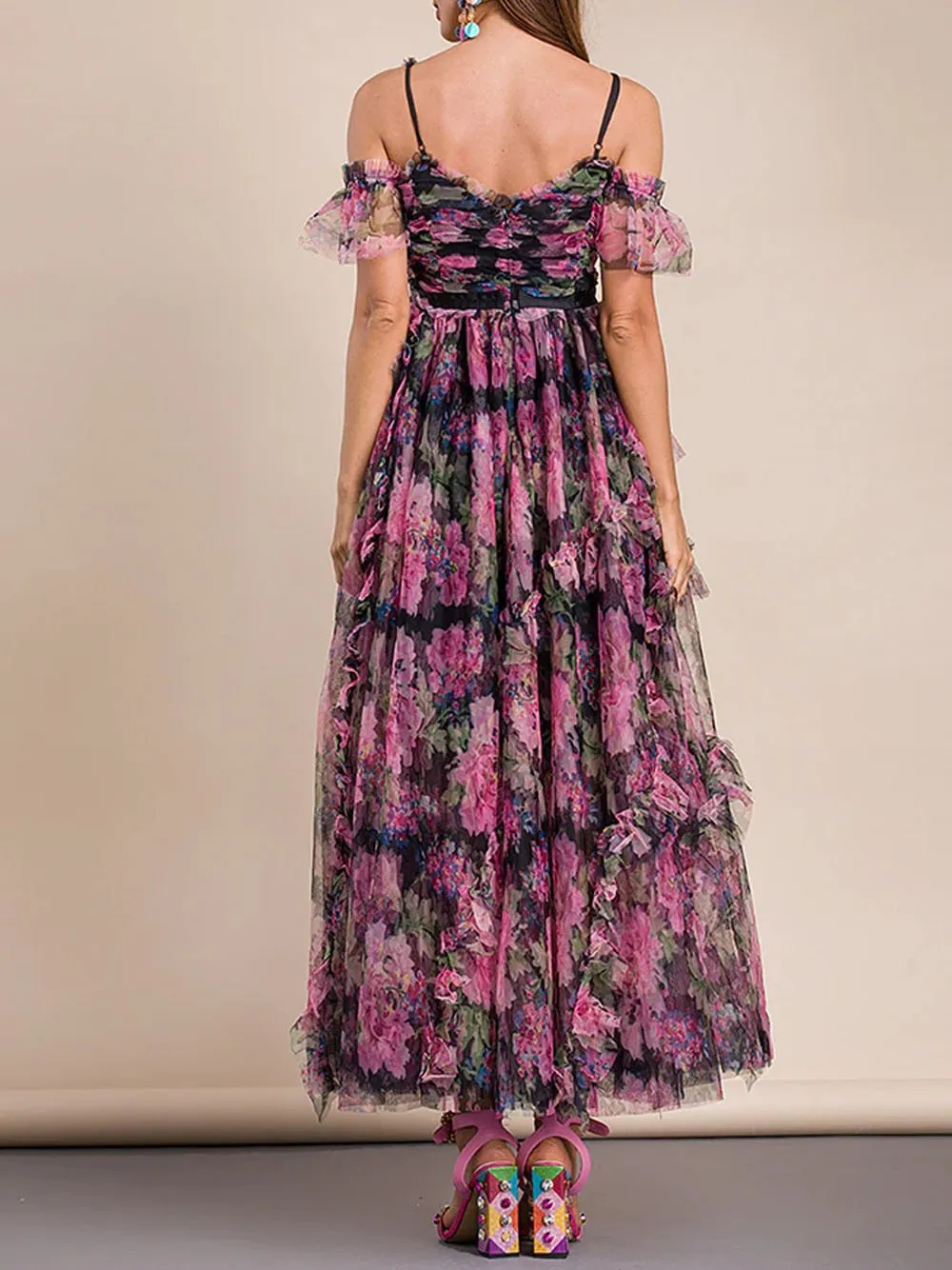 VIOLETA Floral Maxi Dress