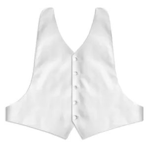 White Backless Tuxedo Vest