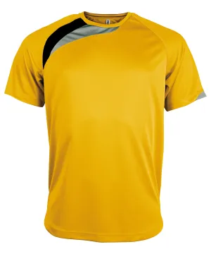 Yellow/Black/Storm Grey - Adults short-sleeved jersey