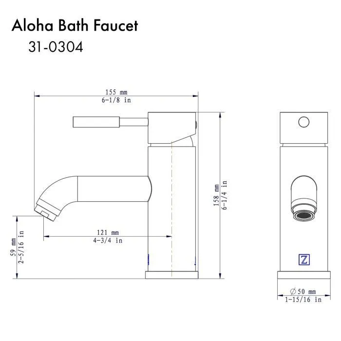 ZLINE Aloha Bath Faucet in Matte Black (ALH-BF-MB)